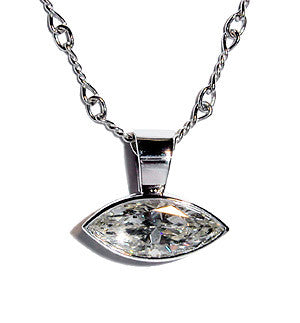 Marquise Diamond Bezel Pendant