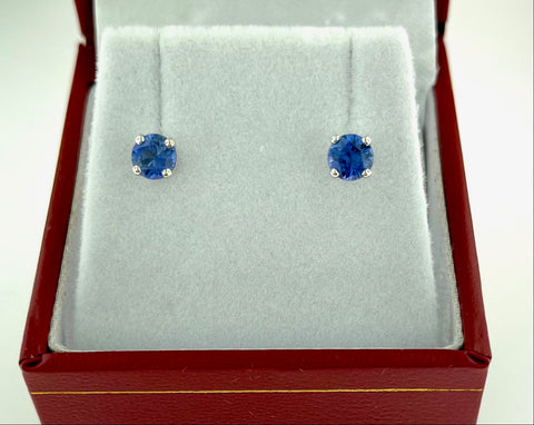 1 cttw Sapphire Stud Earrings