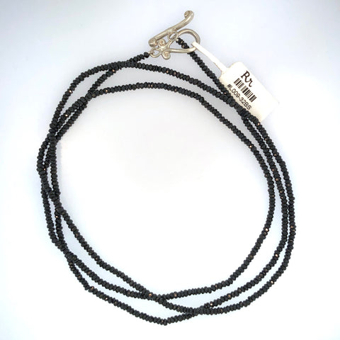 Robin Rotenier designer black spinel bead necklace