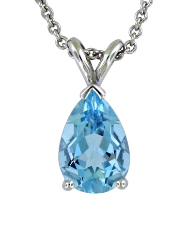 Pear Shaped Aquamarine Pendant