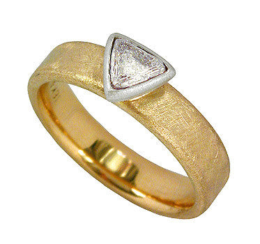 Rough Diamond Triangle Ring
