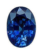 1.04 carat oval faceted blue sapphire