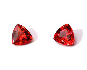 1.85 cttw Fancy Pomegranate Sapphire Triangular Pair