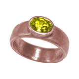 Oval Yellow Sapphire in 18k Pink Gold