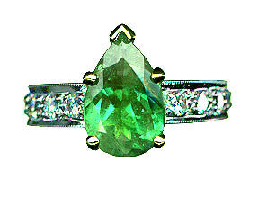 Pear Shaped Emerald Ring