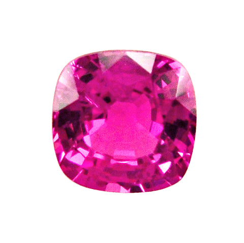 1.05 carat square cushion cut fancy vivid pink sapphire