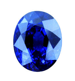 1.50 carat oval faceted Ceylon blue sapphire