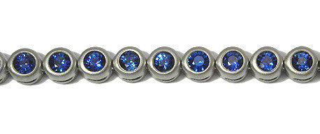 Sapphire Round Bezel Tennis Bracelet
