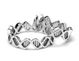 Sculptural Double Helix DNA Ring