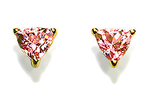 Triangular Fancy Sapphire Stud Earrings