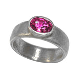 Oval Pink Sapphire in 18k White Gold