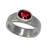 Oval Ruby in 18k White Gold